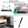AirOpen Table de Lit pour Ordinateur Portable, Pliable, Réglable en Hauteur et Angle, Plateau de Lit avec Tiroir/Refroidisseur P