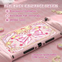 playvital Coque pour Nintendo Switch 2 Console-Rose，Style Ailes Magiques | avec Silicone Cover Joycon & Capuchon Joystick pour S