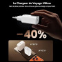 40W Chargeur USB C Rapide pour iPhone 17/17 Pro/17 Pro Max/17 Air, iPhone 16/15, Adaptateur Secteur Prise USB C et Câble 2M, Pow