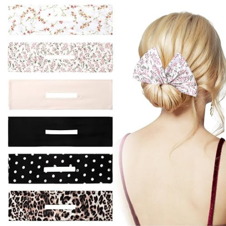 6 Pcs Chignon Magique Français Styling Donut Buns Réutilisables | Outils de Donut à Bouclés de Cheveu Twist Flexibles Multicolor