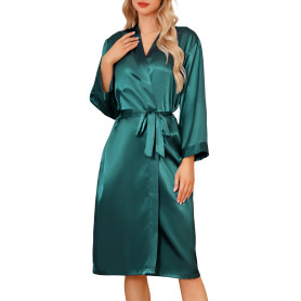 Sopesil Peignoir Satin Femme Robes Longues pour Femmes Robes de Mariée Vêtements de Nuit Doux pour le Mariage,Col en V,S-XXL