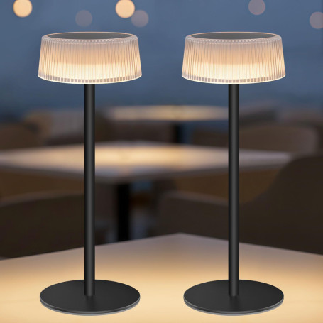 Alinana Lot de 2 Lampe de Table Sans Fil, Lampe de Table Extérieure Etanche | Alinana Lampe de Bureau LED Tactile avec 3 Couleur