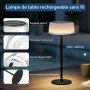 Alinana Lot de 2 Lampe de Table Sans Fil, Lampe de Table Extérieure Etanche | Alinana Lampe de Bureau LED Tactile avec 3 Couleur
