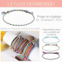 ElevateTech 30 pièces bracelets d'amitié tissés faits à la main, réglables avec pompons colorés, en corde de coton, One Size, Co