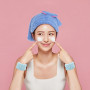 MEMOFYND 2 Serviettes À Cheveux,2 Dragonnes pour Laver Le Visage,Une Serviette À Cheveux en Microfibre,Un Bonnet pour Sécher Les