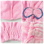 MEMOFYND 2 Serviettes À Cheveux,2 Dragonnes pour Laver Le Visage,Une Serviette À Cheveux en Microfibre,Un Bonnet pour Sécher Les