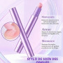 3 PCS Ceramic Cuticle Pen Huile Cuticules Ongles Stylo, 3 en 1 Stylo Soin des Ongles Stylos Huile Hydratante, Nail Care Pen Nour