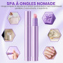 3 PCS Ceramic Cuticle Pen Huile Cuticules Ongles Stylo, 3 en 1 Stylo Soin des Ongles Stylos Huile Hydratante, Nail Care Pen Nour