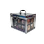 bonvoyage, Coffret Maquillage Femme avec Rouge à Lèvres, Ombres à Paupières, Blush, Set de Manucure et Pédicure, Malette Transpa