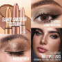 Set de 6 bâtons d'ombres à paupières, Crayon ombres à paupières crème mate et scintillante, Kit de maquillage des yeux en bâton