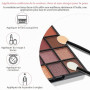 BUTBU 50 pièces Brosse à Paupières, Pinceaux Maquillages Yeux, Pinceau de Fard à Paupières Double Face, Pinceaux Eponge pour Far