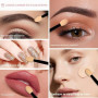 BUTBU 50 pièces Brosse à Paupières, Pinceaux Maquillages Yeux, Pinceau de Fard à Paupières Double Face, Pinceaux Eponge pour Far