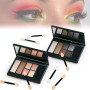 BUTBU 50 pièces Brosse à Paupières, Pinceaux Maquillages Yeux, Pinceau de Fard à Paupières Double Face, Pinceaux Eponge pour Far