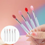 Ensemble de 5 pinceaux à lèvres en silicone avec couvercles, comprenant des pinceaux à lèvres,des pinceaux exfoliants pour les l