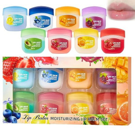 Baume à Lèvres Fruit 8 Pièces, Baume à Lèvres Hydratant, Soin des Lèvres et Hydratation pour Lèvres Très Sèches et Ridules