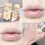 Fruity Lot de 4 baumes à lèvres hydratants avec grand pinceau applicateur Maquillage hydratant brillant à lèvres hydratant pour