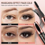 Allbestaye Mascara fibre de soie 4D, allongement de cils extra long et mascara volume des cils Imperméable à l'eau longue durée