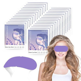 BYZESTY Lot de 30 masques pour les yeux à la vapeur - Masque chauffant pour les yeux - Masque auto-chauffant pour les yeux - Pou
