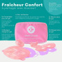 Medi Grade Set Masque Froid Visage et Masque des Yeux en Gel, Ensemble Rose | Atténue poches, cernes et migraines, moment de dét