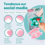 Medi Grade Set Masque Froid Visage et Masque des Yeux en Gel, Ensemble Rose | Atténue poches, cernes et migraines, moment de dét