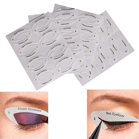 4 pochoir eyeliner Paquets Sticker Pochoir Fard à Paupières Eyeliner d'autocollants auxiliaires pour fard à paupières Pochoir Ey