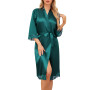Sopesil Peignoir Satin Femme Robes du Matin Longues pour Femmes Bordure en Dentelle Robes de Mariée Vêtements de Nuit Doux,S-XXL