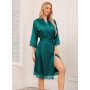 Sopesil Peignoir Satin Femme Robes du Matin Longues pour Femmes Bordure en Dentelle Robes de Mariée Vêtements de Nuit Doux,S-XXL