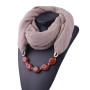 Asudaro Foulards pour femme - Bijou fantaisie - Pendentif - Écharpes - Protection solaire - Style bohème - Chaîne à pompons - Éc