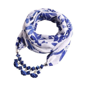 Asudaro Foulard en mousseline avec pendentif - Pour femme et fille - Longueur : 180 x 48 cm