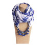 Asudaro Foulard en mousseline avec pendentif - Pour femme et fille - Longueur : 180 x 48 cm