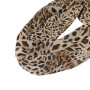 SIQITECH Foulard à Imprimé Léopard Collier 2 en 1 Femme Echarpe d’Animal Décoratif Elégant Automne Foulard Perlé Vintage avec Co