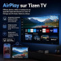 TuTu TU24Q1H-T8 Smart TV 24 Pouces (60 cm), sans Bord Connectée Télévision avec Tizen OS, WiFi, Bluetooth, App Store, AirPlay, T