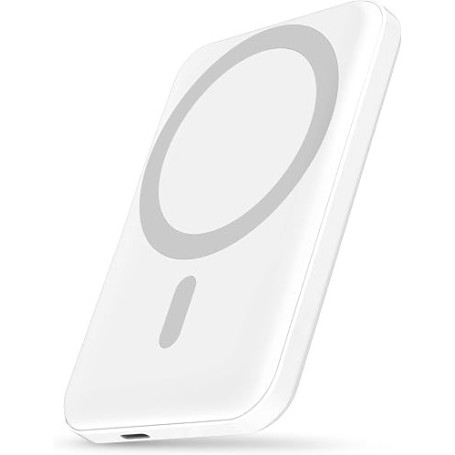 Batterie Externe Magnétique 10000mAh, 20W Charge Rapide Chargeur sans Fil Power Bank, Portable Batterie Powerbank Induction Comp