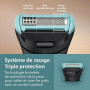 Philips Bodygroom série 7000 - Tondeuse pour hommes, tête flexible 2D Triple protection, têtes interchangeables, taille et rasag