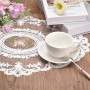 sourcing map Lot De 2 Sets De Table Rétro en Dentelle Ovales 30X40 Cm Rose | Napperons Français En Crochet, Brodés, Dessous De V