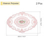 sourcing map Lot De 2 Sets De Table Rétro en Dentelle Ovales 30X40 Cm Rose | Napperons Français En Crochet, Brodés, Dessous De V
