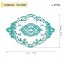 sourcing map Lot De 2 Sets De Table Rétro en Dentelle, Ovales, Brodés, 30X43 Cm, Napperons Français en Crochet, Dessous De Verre