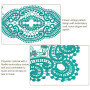 sourcing map Lot De 2 Sets De Table Rétro en Dentelle, Ovales, Brodés, 30X43 Cm, Napperons Français en Crochet, Dessous De Verre