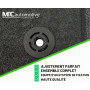 Tapis de Sol sur Mesure, avec Talonnette en Caoutchouc renforcé, Boutons d'ancrage, Noir