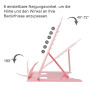 Support Livre Métal, 2 Pièces Support de Lecture Portable Réglable Support Livre en Métal, 6 Angle Réglable Porte Livre de Cuisi