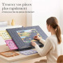 Roxelie Plateau Puzzle Inclinable pour Adultes – Table Puzzle avec 6 Tiroirs de Tri, Repères 500/1000 pièces, Surface en Feutre