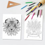Pobuu Lot de 3 Pièces Livre Coloriage Adulte, Livre de Coloriage Anti Stress pour AdultesRelaxation, 60 Motifs Mandalas,Fleurs e