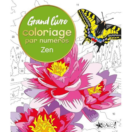 Grand livre coloriage par numéros - Zen