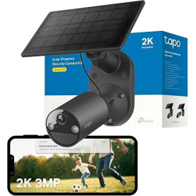 Tapo 2K Camera Exterieur sans Fil Solaire Détection IA,C411 KIT | Batterie 6400mAh jusqu'à 180j,Vision Nocturne Couleur,Notifica