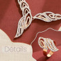 Ushiny Set de Bijoux de Mariage en Strass pour Mariée - Collier, Boucles d'Oreilles et Bracelet en Or - Accessoires de Soirée po