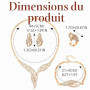 Ushiny Set de Bijoux de Mariage en Strass pour Mariée - Collier, Boucles d'Oreilles et Bracelet en Or - Accessoires de Soirée po