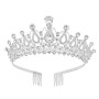 Tiara Cristal Couronne Strass Pour Femme avec Peigne Couronne Diadème Princesse Fille Bandeau Adult Cheveux Accessoires Cadeau p