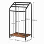 HOOBRO Porte-Serviettes, Barre de Séchage, Porte-Serviettes sur Pied, avec 4 Barres et Planche, Petits Espace, Stable, pour Sall
