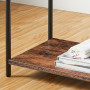 HOOBRO Porte-Serviettes, Barre de Séchage, Porte-Serviettes sur Pied, avec 4 Barres et Planche, Petits Espace, Stable, pour Sall