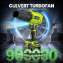 Souffleur de Feuilles sans Fil, 900 000 TR/Min, 2 Batteries, Chargeur et 2 Buses Incluses, pour Jardin, Terrasse, Voiture, Neige